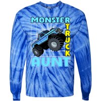 Monster Truck Aunt Monster Truck Family Fans Gift Tie-Dye Long Sleeve Shirt