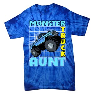 Monster Truck Aunt Monster Truck Family Fans Gift Tie-Dye T-Shirt