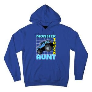 Monster Truck Aunt Monster Truck Family Fans Gift Tall Hoodie