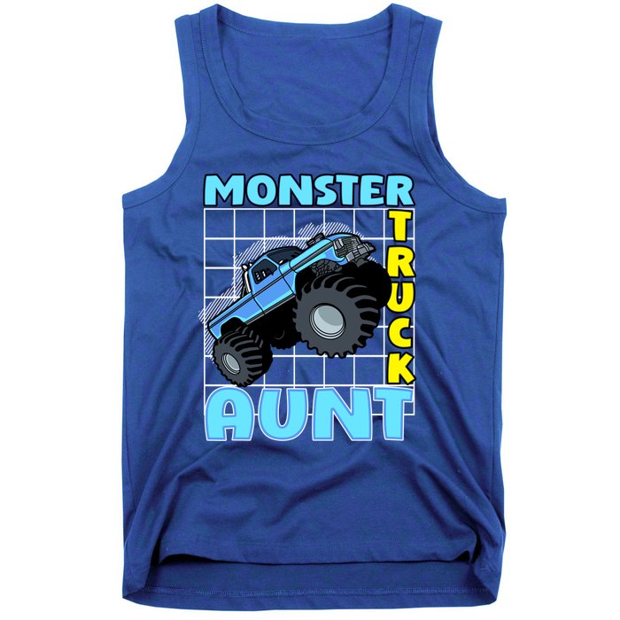 Monster Truck Aunt Monster Truck Family Fans Gift Tank Top