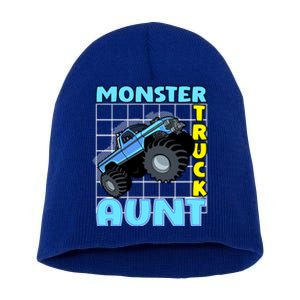 Monster Truck Aunt Monster Truck Family Fans Gift Short Acrylic Beanie