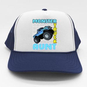 Monster Truck Aunt Monster Truck Family Fans Gift Trucker Hat