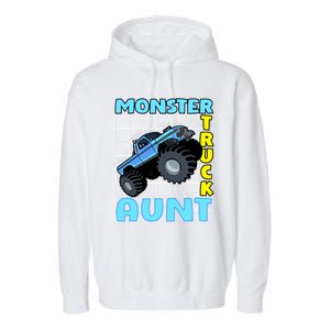 Monster Truck Aunt Monster Truck Family Fans Gift Garment-Dyed Fleece Hoodie