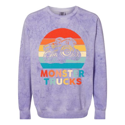 Monster Truck And Adults Cool Gift Colorblast Crewneck Sweatshirt