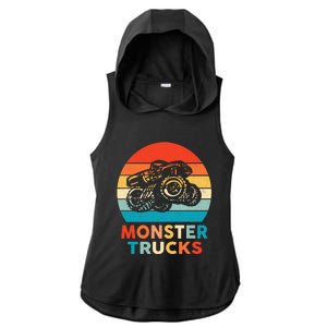 Monster Truck And Adults Cool Gift Ladies PosiCharge Tri-Blend Wicking Draft Hoodie Tank