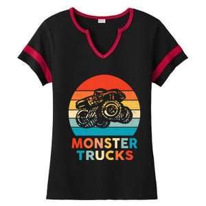 Monster Truck And Adults Cool Gift Ladies Halftime Notch Neck Tee