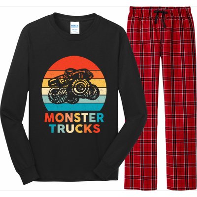 Monster Truck And Adults Cool Gift Long Sleeve Pajama Set