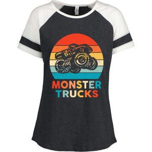 Monster Truck And Adults Cool Gift Enza Ladies Jersey Colorblock Tee