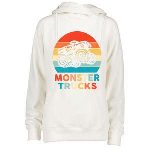 Monster Truck And Adults Cool Gift Womens Funnel Neck Pullover Hood