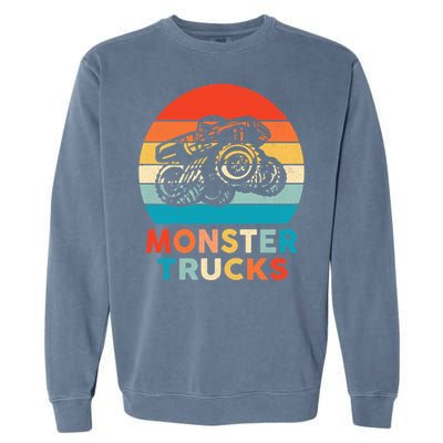 Monster Truck And Adults Cool Gift Garment-Dyed Sweatshirt