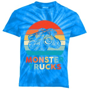 Monster Truck And Adults Cool Gift Kids Tie-Dye T-Shirt