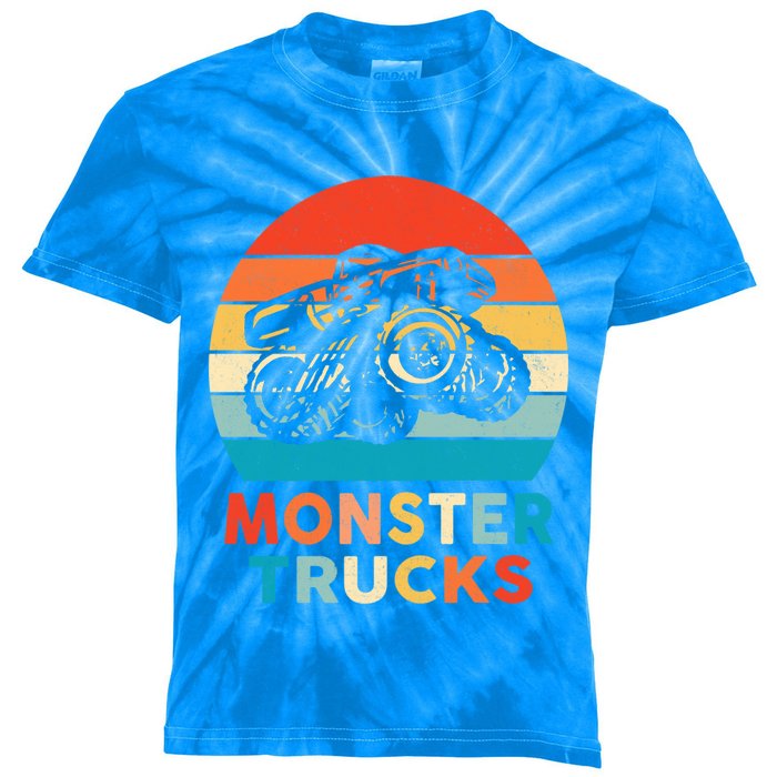 Monster Truck And Adults Cool Gift Kids Tie-Dye T-Shirt