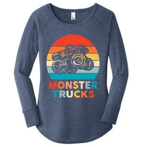 Monster Truck And Adults Cool Gift Women's Perfect Tri Tunic Long Sleeve Shirt