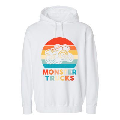 Monster Truck And Adults Cool Gift Garment-Dyed Fleece Hoodie