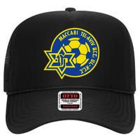 Maccabi Tel Aviv Sport Fc Football Club Israel High Crown Mesh Back Trucker Hat