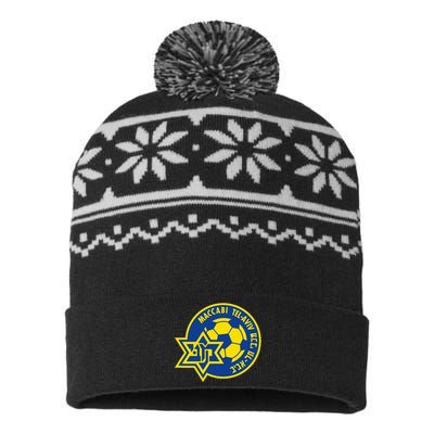 Maccabi Tel Aviv Sport Fc Football Club Israel USA-Made Snowflake Beanie