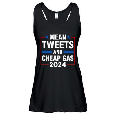 Mean Tweets And Cheap Gas Prices Meme 2024 Pro Trump Fan Ladies Essential Flowy Tank