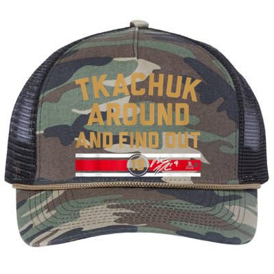 Tkachuk Around And Find Out Florida Hockey Retro Rope Trucker Hat Cap