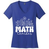 Math Teacher Algebra Instructor Geometry Pi Day Mathematics Cool Gift Women's V-Neck T-Shirt