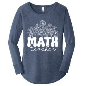 Math Teacher Algebra Instructor Geometry Pi Day Mathematics Cool Gift Women's Perfect Tri Tunic Long Sleeve Shirt