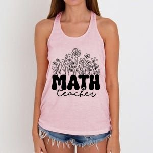 Math Teacher Algebra Instructor Geometry Pi Day Mathematics Cool Gift Women's Knotted Racerback Tank