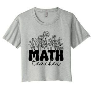 Math Teacher Algebra Instructor Geometry Pi Day Mathematics Cool Gift Women's Crop Top Tee