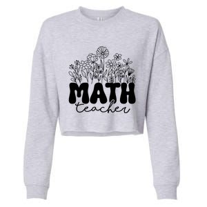 Math Teacher Algebra Instructor Geometry Pi Day Mathematics Cool Gift Cropped Pullover Crew