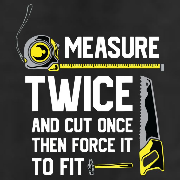 Measure Twice And Cut Once Funny Woodworking Microfiber Hand Towel