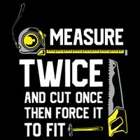 Measure Twice And Cut Once Funny Woodworking Women's Perfect Tri Rocker Tank