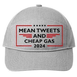 Mean Tweets And Cheap Gas Funny 2024 Pro Trump 7-Panel Snapback Hat