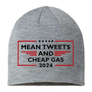 Mean Tweets And Cheap Gas Funny 2024 Pro Trump Sustainable Beanie