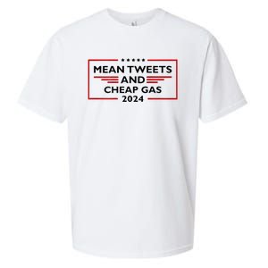 Mean Tweets And Cheap Gas Funny 2024 Pro Trump Sueded Cloud Jersey T-Shirt