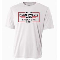 Mean Tweets And Cheap Gas Funny 2024 Pro Trump Cooling Performance Crew T-Shirt