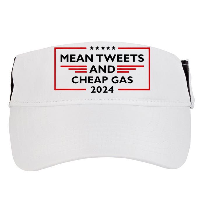 Mean Tweets And Cheap Gas Funny 2024 Pro Trump Adult Drive Performance Visor