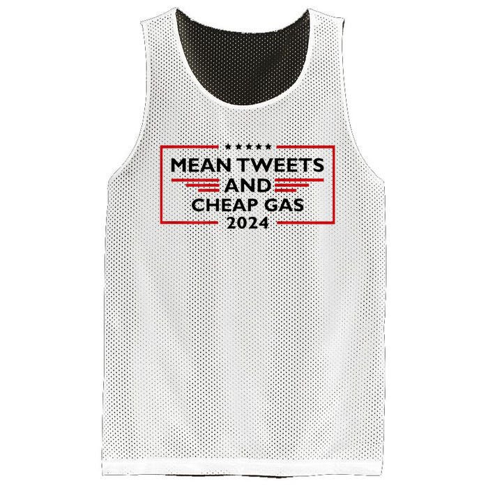 Mean Tweets And Cheap Gas Funny 2024 Pro Trump Mesh Reversible Basketball Jersey Tank