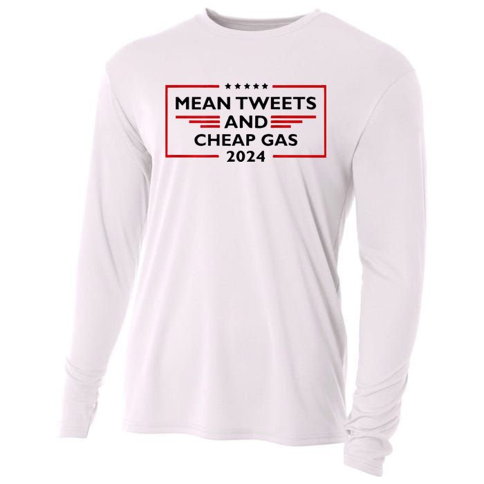 Mean Tweets And Cheap Gas Funny 2024 Pro Trump Cooling Performance Long Sleeve Crew