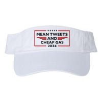 Mean Tweets And Cheap Gas Funny 2024 Pro Trump Valucap Bio-Washed Visor