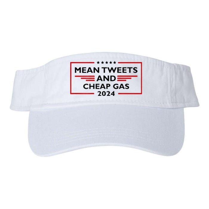 Mean Tweets And Cheap Gas Funny 2024 Pro Trump Valucap Bio-Washed Visor