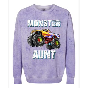 Monster Truck Aunt Colorblast Crewneck Sweatshirt