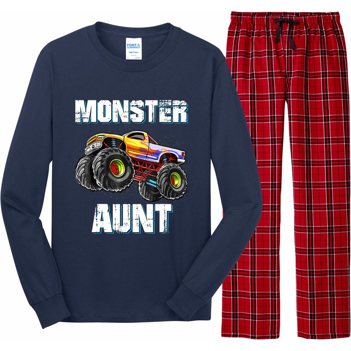 Monster Truck Aunt Long Sleeve Pajama Set