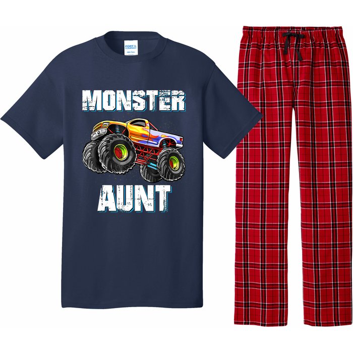 Monster Truck Aunt Pajama Set