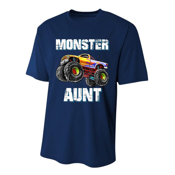 Monster Truck Aunt Performance Sprint T-Shirt