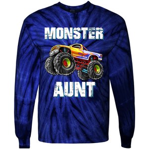 Monster Truck Aunt Tie-Dye Long Sleeve Shirt