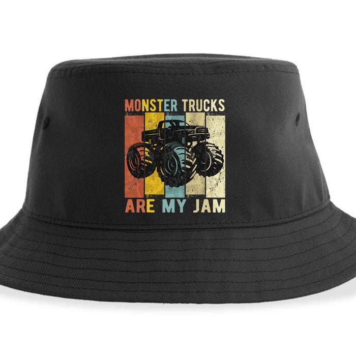 Monster Trucks Are My Jam Sustainable Bucket Hat