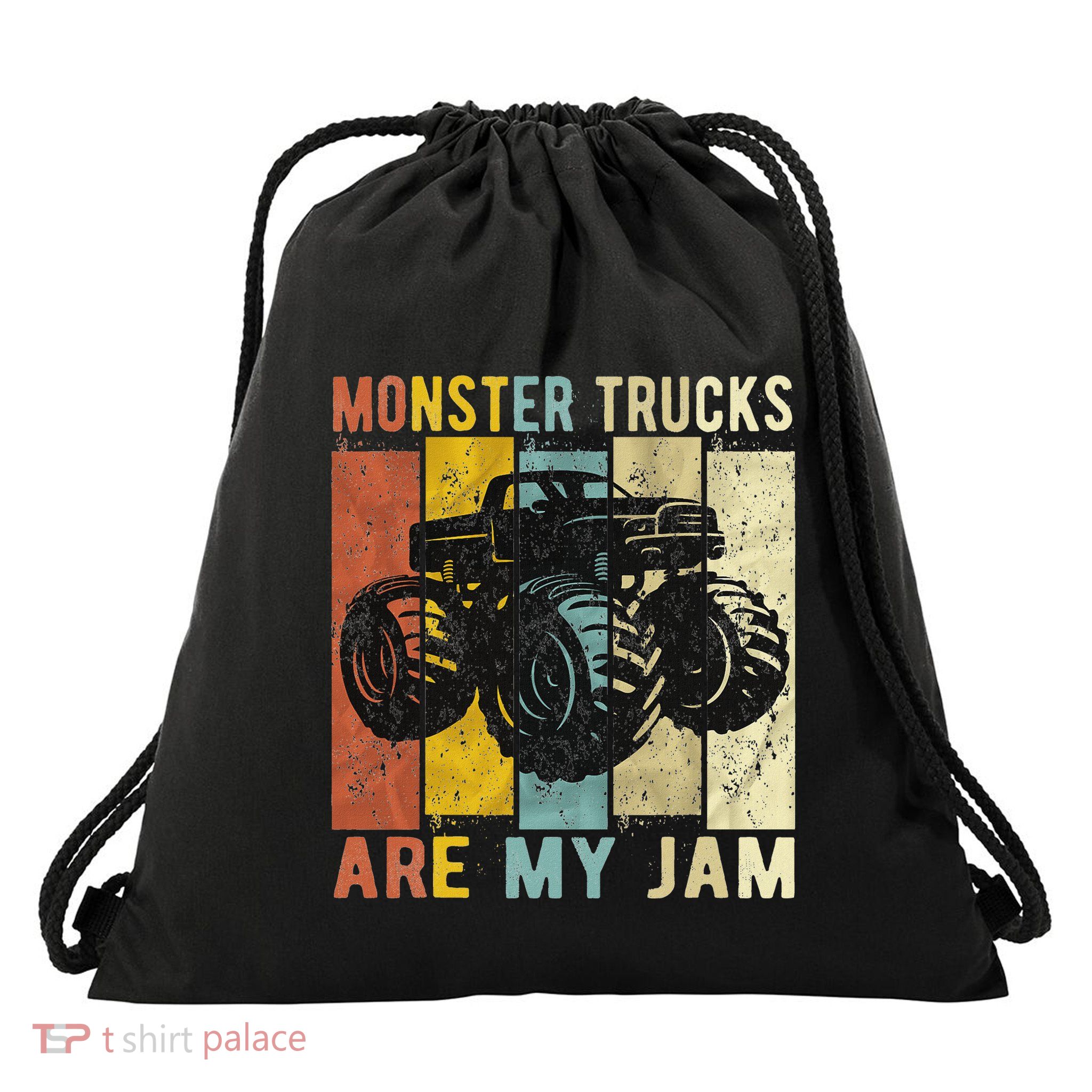 Monster Trucks Are My Jam Drawstring Bag