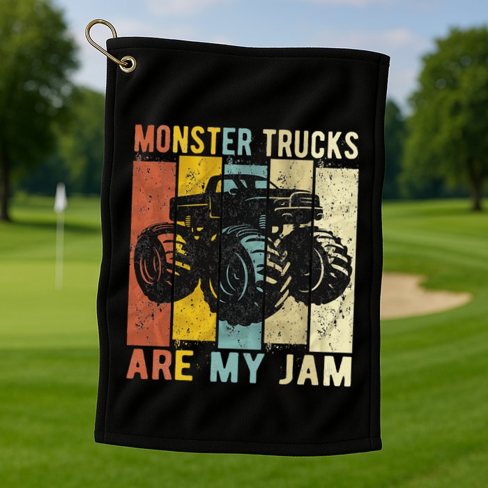 Monster Trucks Are My Jam Golf Towel
