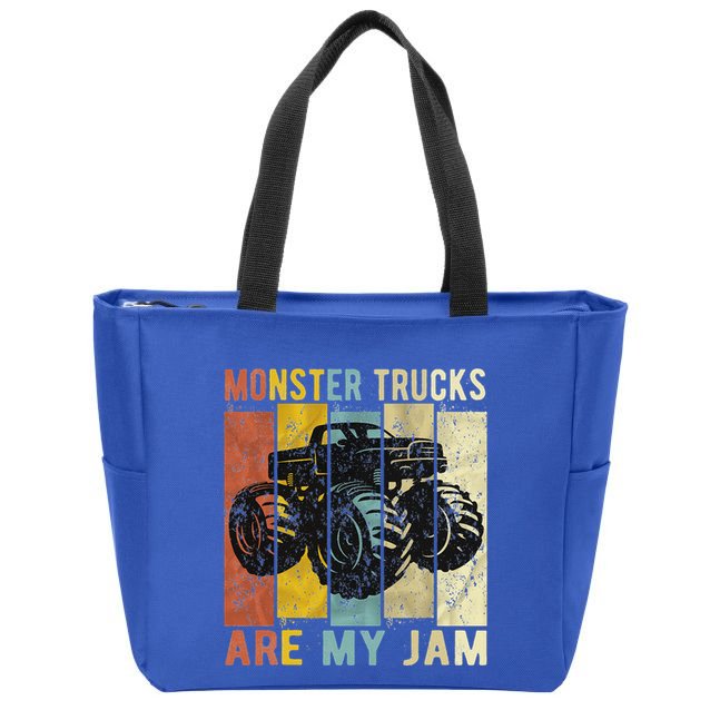 Monster Trucks Are My Jam Zip Tote Bag