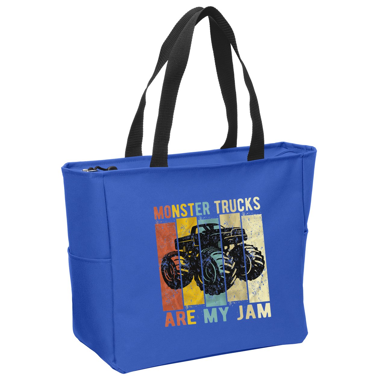 Monster Trucks Are My Jam Zip Tote Bag