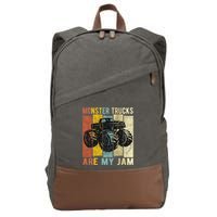 Monster Trucks Are My Jam Cotton Canvas Backpack