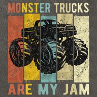 Monster Trucks Are My Jam Cotton Canvas Backpack
